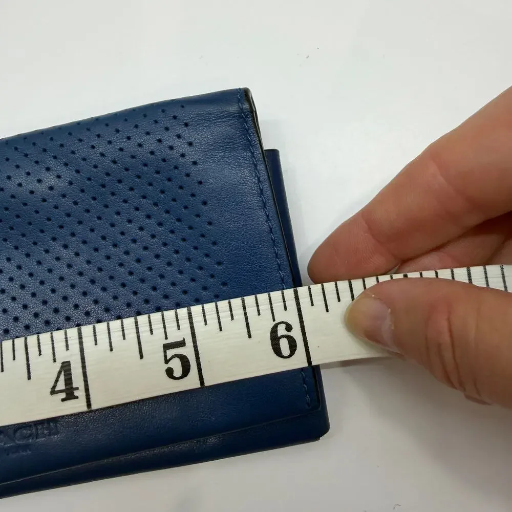 Coach Blue Leather Mens Wallet